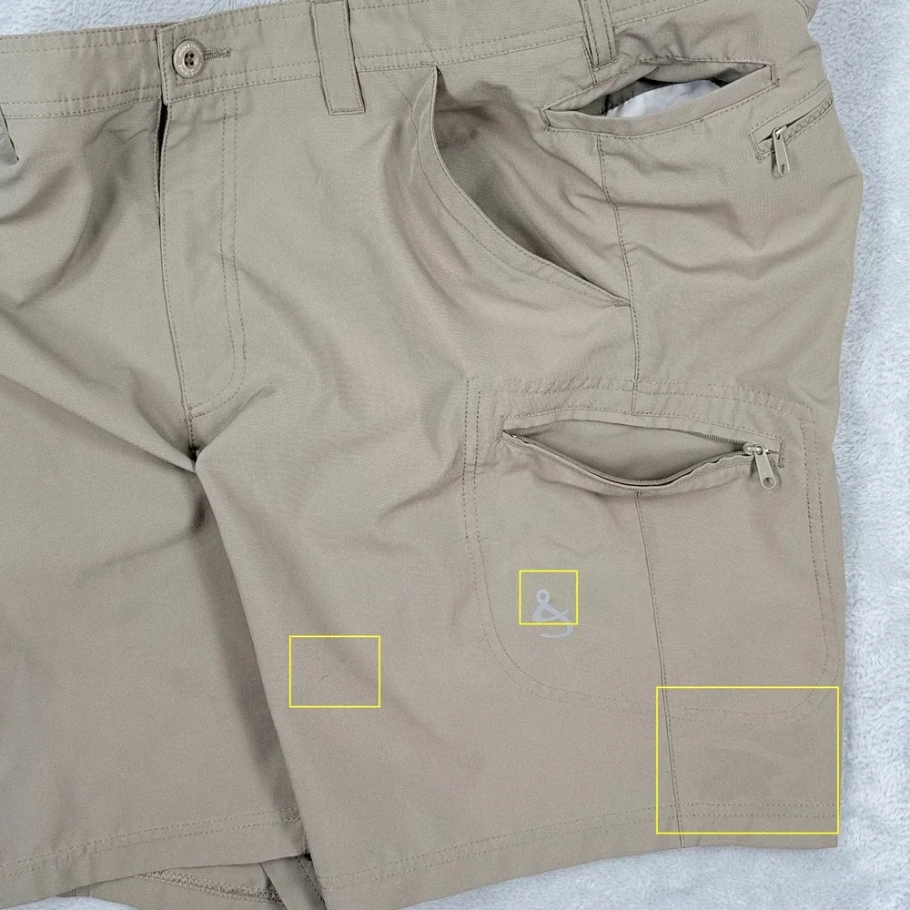 Hook & Tackle Driftwood Hybrid Shorts Mens 36 Khaki 9